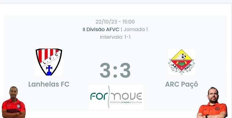 Futebol AF Viana do Castelo / Declarações finais  Lanhelas 3-3 Paçô