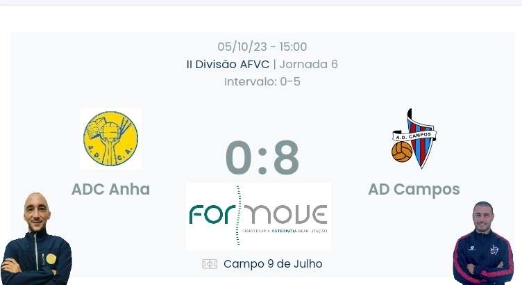 Futebol AF Viana do Castelo / Declarações finais  Anha 0-8 Campos