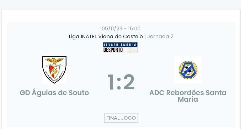 Liga INATEL Viana do Castelo / Declarações finais  Águias Souto 1-2 Rebordões Santa Maria