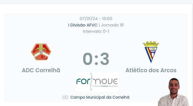 Futebol AF Viana do Castelo / Declarações finais  Correlhã 0-3 Atlético