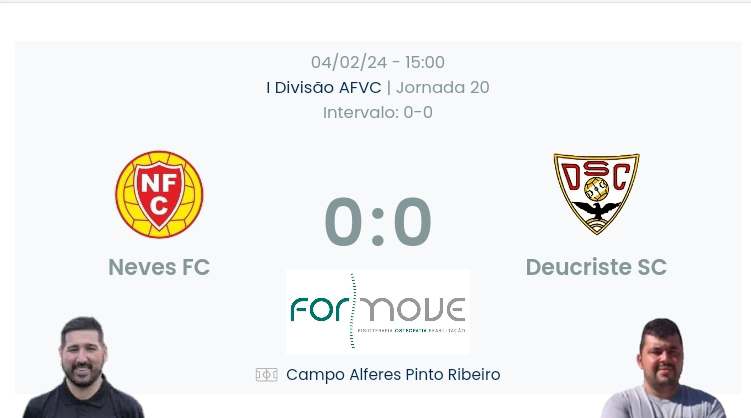 Futebol AF Viana do Castelo / Declarações finais   Neves 0-0 Deucriste