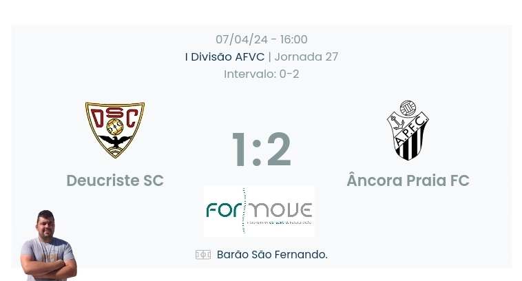 Futebol AF Viana do Castelo / Declarações Finais Deucriste 1-2 Âncora Praia