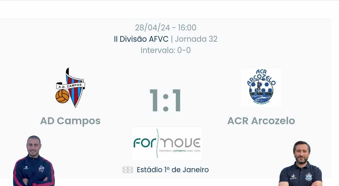 Futebol AF Viana do Castelo / Declarações Finais   Campos 1-1 Arcozelo