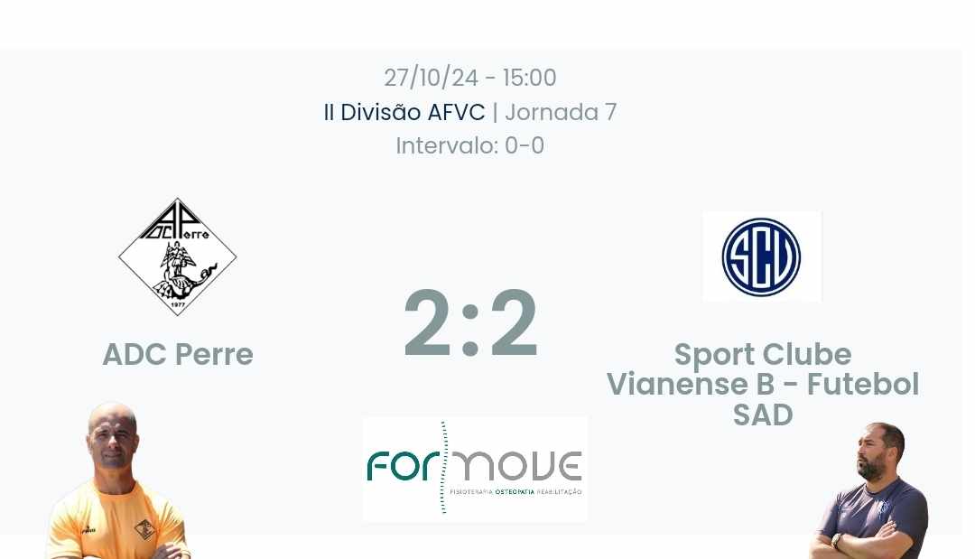 Futebol AF Viana do Castelo / Declarações  Perre 2-2 Vianense b