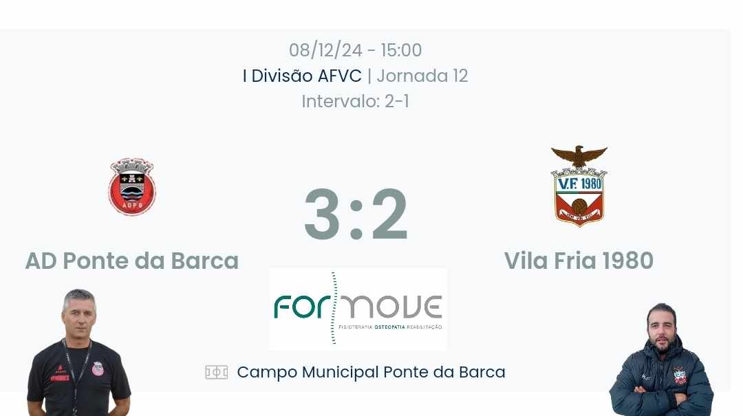 Futebol AF Viana do Castelo / Declarações  Ponte da Barca 3-2 Vila Fria