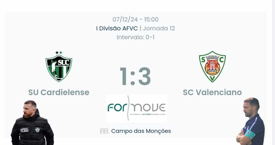 Futebol AF Viana do Castelo / Declarações  Cardielense 1-3 Valenciano