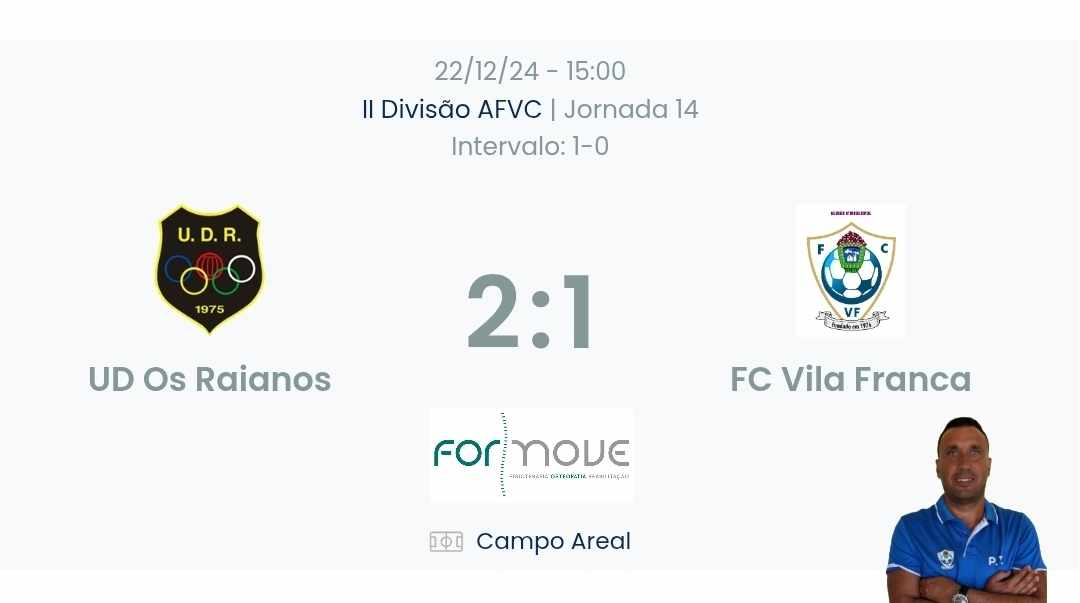 Futebol AF Viana do Castelo / Declarações Raianos 2-1 Vila Franca