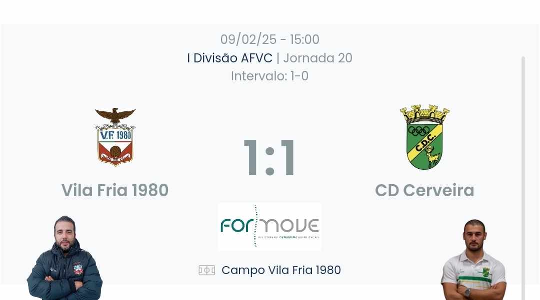 Futebol AF Viana do Castelo / Declarações  Vila Fria 1-1 Cerveira