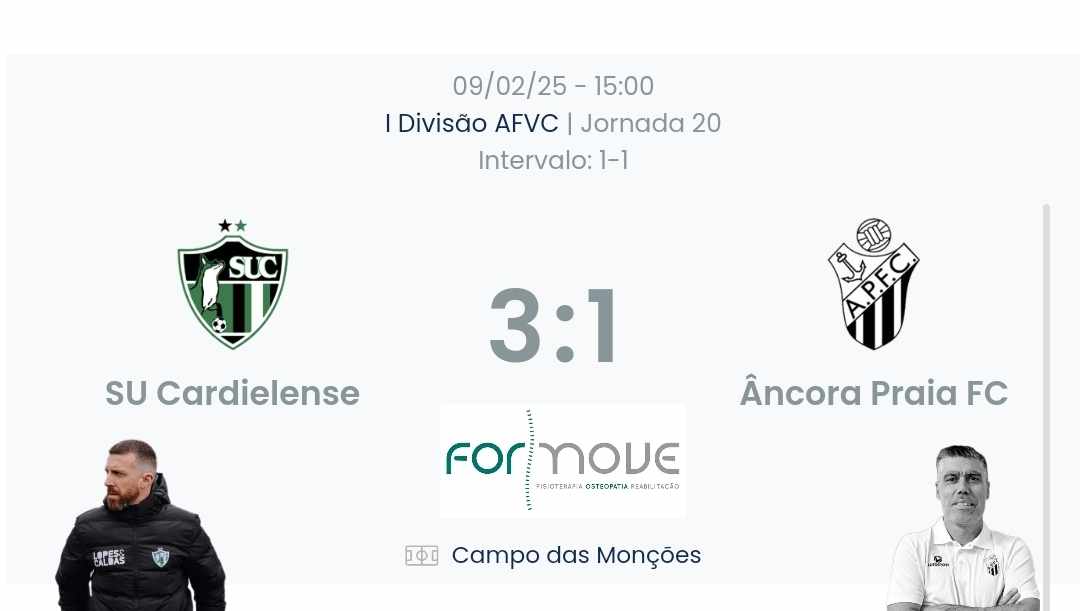 Futebol AF Viana do Castelo / Declarações Cardielense 3-1 Âncora Praia