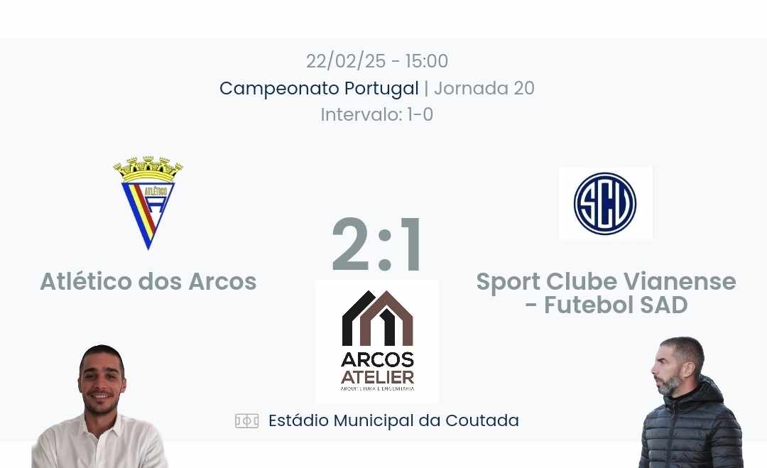 Campeonato Portugal / Declarações  Atlético dos Arcos 2-1 Vianense