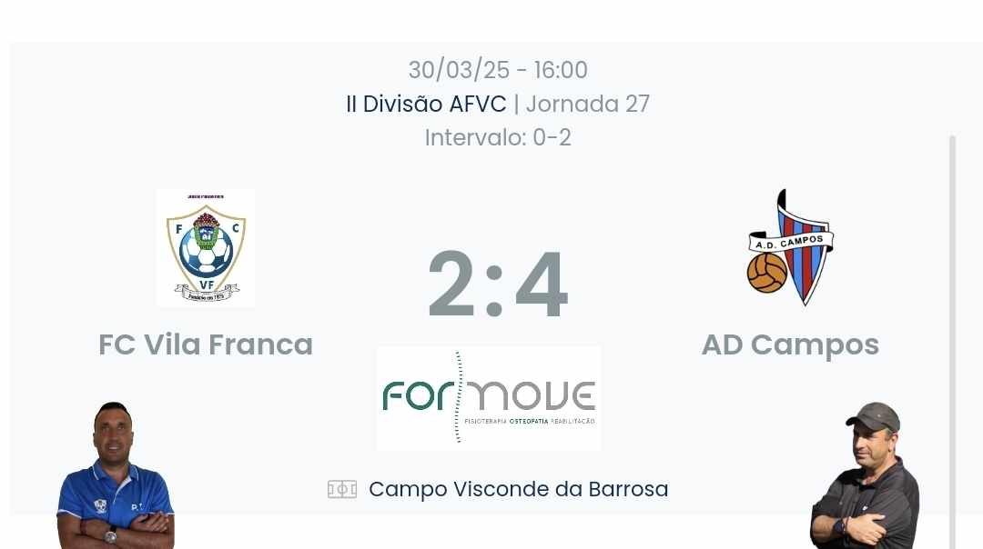 Futebol AF Viana do Castelo / Declarações  Vila Franca 2-4 Campos