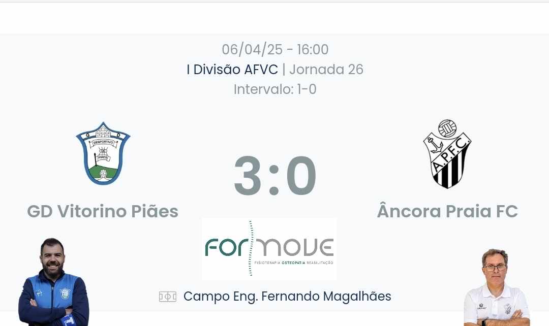 Futebol AF Viana do Castelo / Declarações  Vitorino Piães 3-0 Âncora Praia