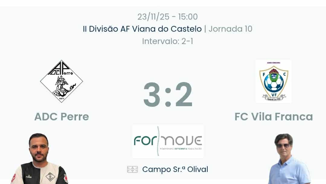 Futebol AF Viana do Castelo / Declarações  Perre 3-2 Vila Franca
