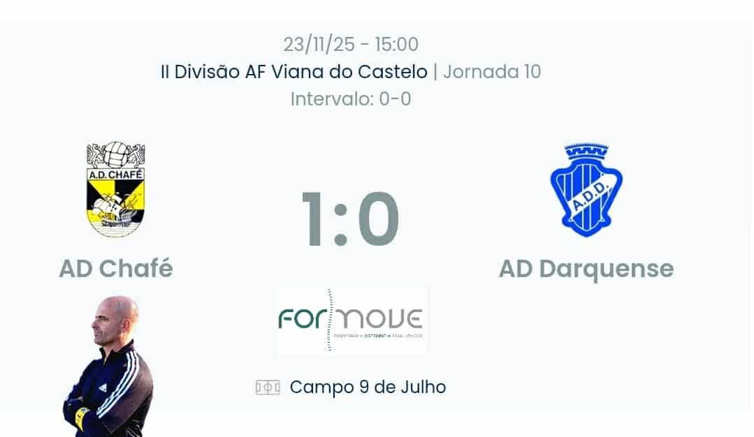 Futebol AF Viana do Castelo / Declarações  Chafé 1-0 Darquense