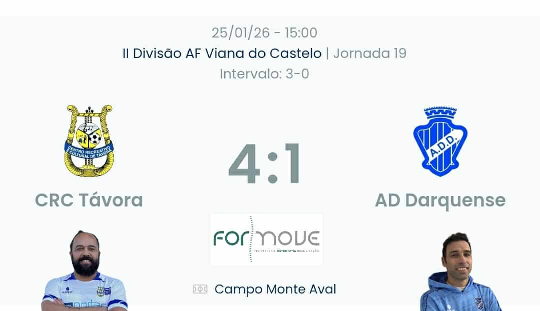 Futebol AF Viana do Castelo / Declarações Távora 4-1 Darquense