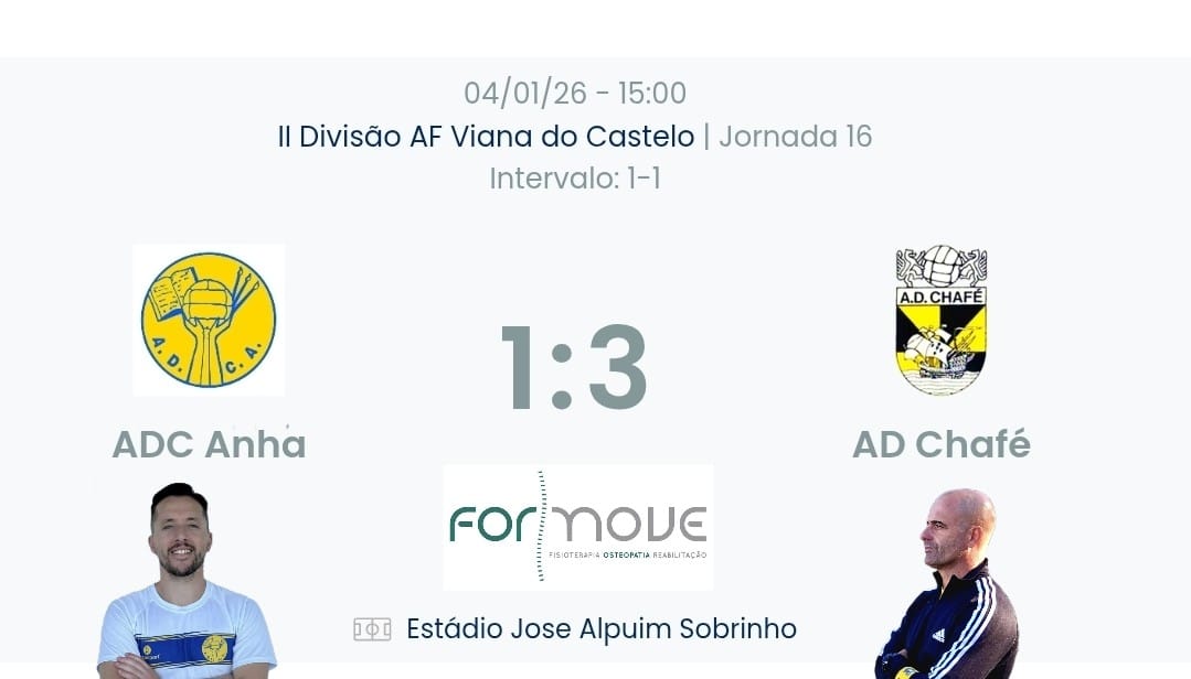 Futebol AF Viana do Castelo / Declarações Anha 1-3 Chafé