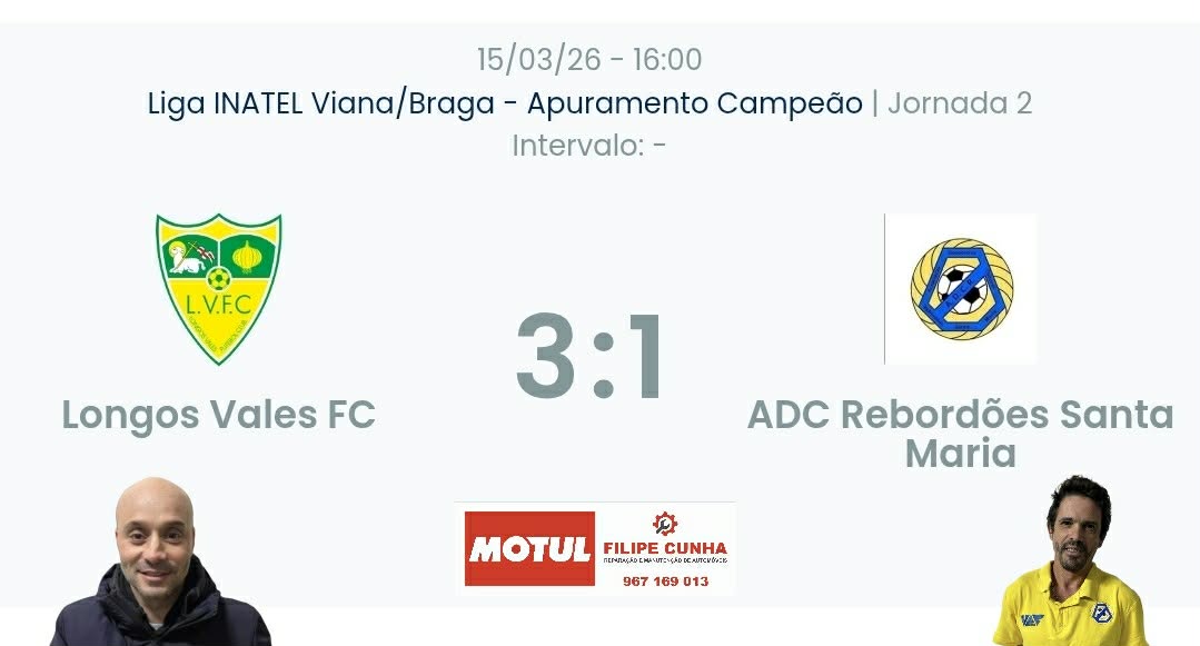 Liga INATEL Viana e Braga/ Declarações  Longos Vales 3-1 Rebordões Santa Maria