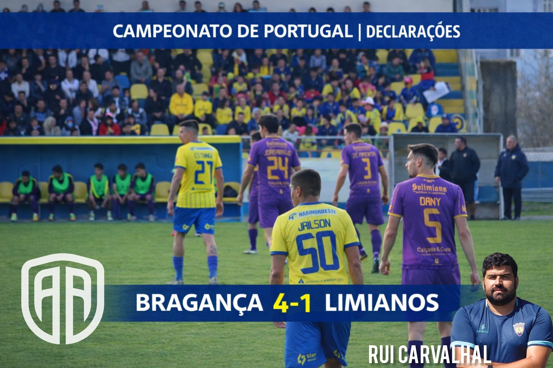 Campeonato Portugal / declarações  Bragança 4-1 Limianos