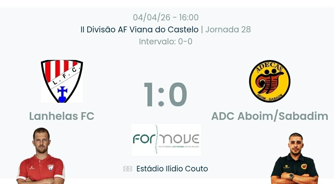 Futebol AF Viana do Castelo / Declarações Lanhelas 1-0 ADECAS