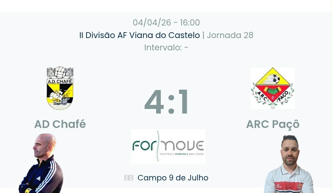 Futebol AF Viana do Castelo / Declarações Chafé 4-1 Paçô