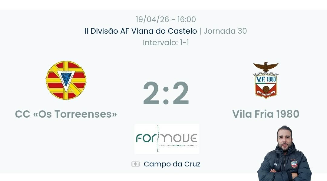Futebol AF Viana do Castelo / Declarações Torreenses 2-2 Vila Fria