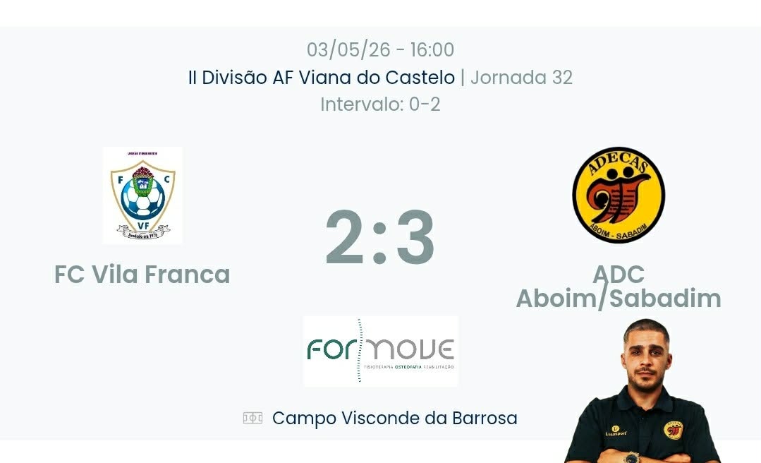 Futebol AF Viana do Castelo / Declarações Vila Franca 2-3 ADECAS
