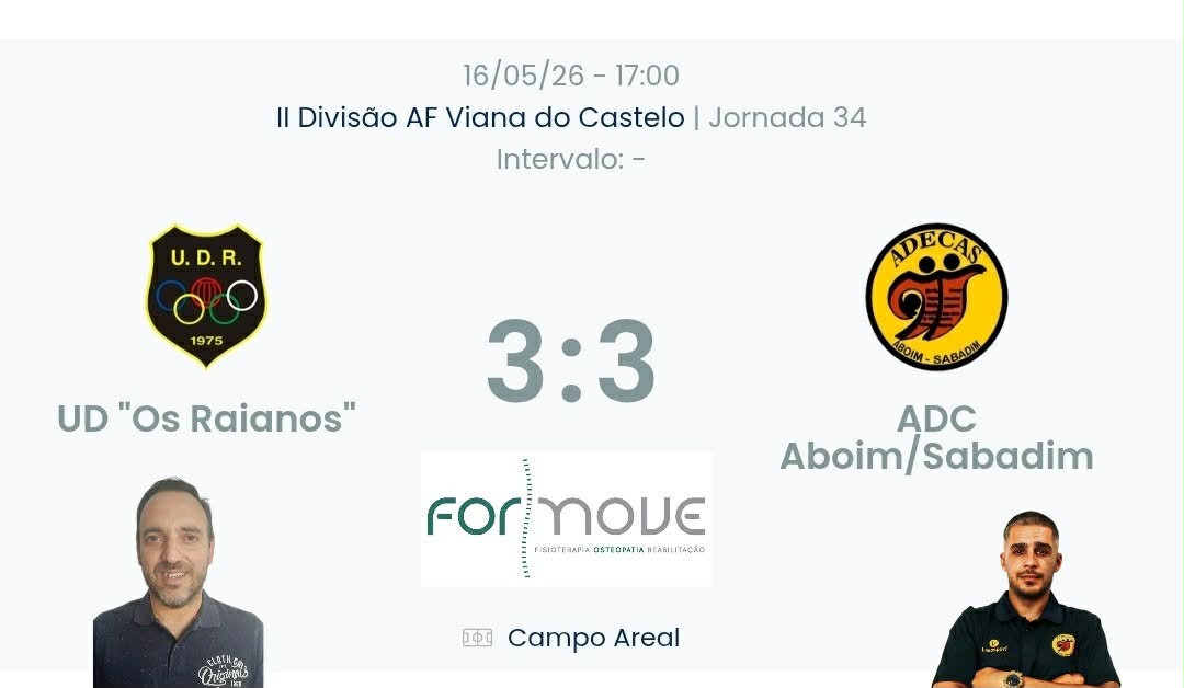 Futebol AF Viana do Castelo / Declarações  Raianos 3-3 ADECAS
