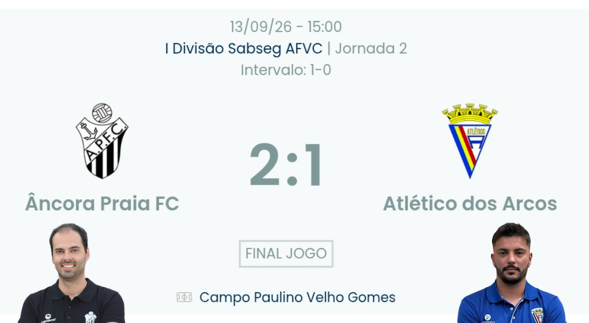 Futebol AF Viana do Castelo / Declarações  Âncora Praia 2-1 Atlético