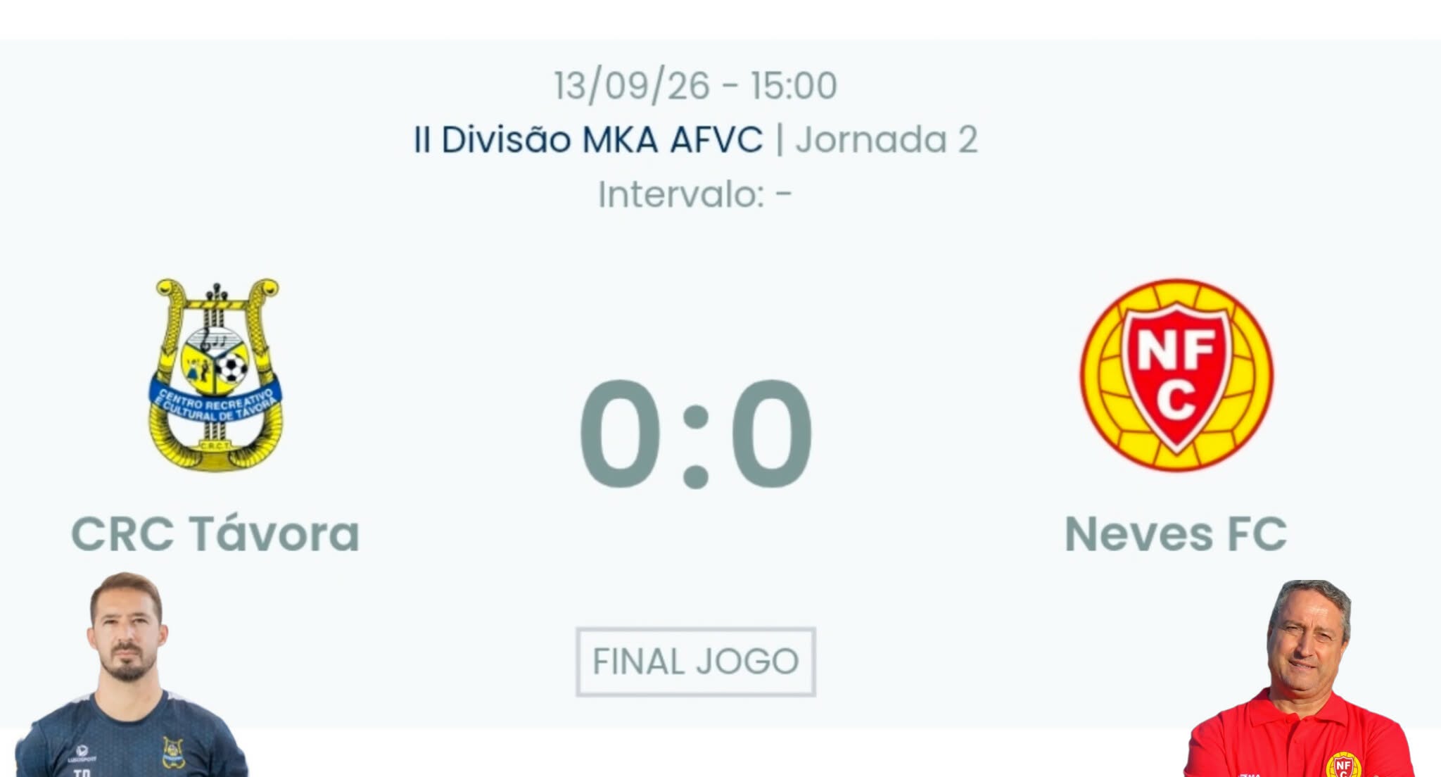 Futebol AF Viana do Castelo / Declarações  Távora 0-0 Neves