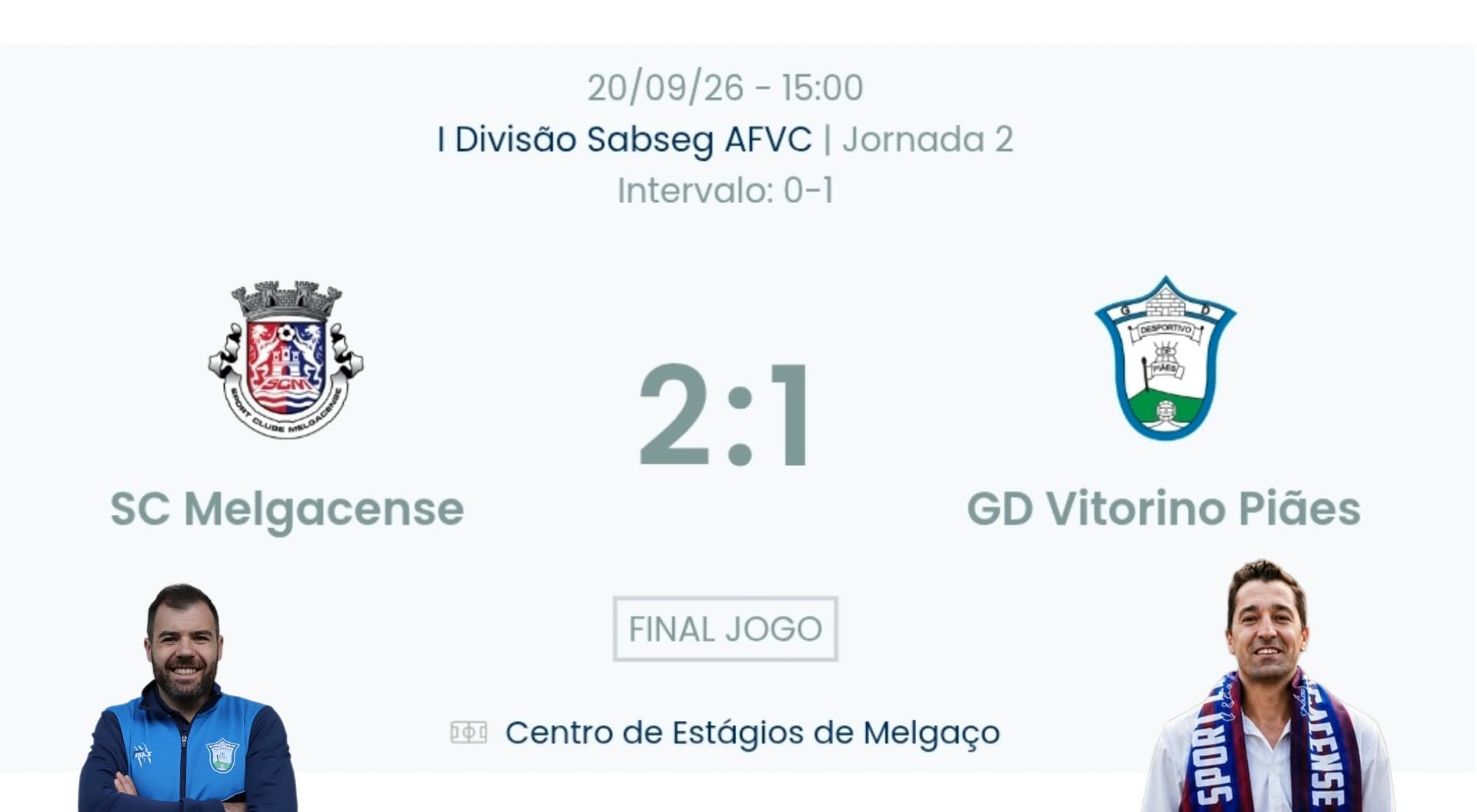 Futebol AF Viana do Castelo / Declarações  Melgacense 2-1 Vitorino Piães