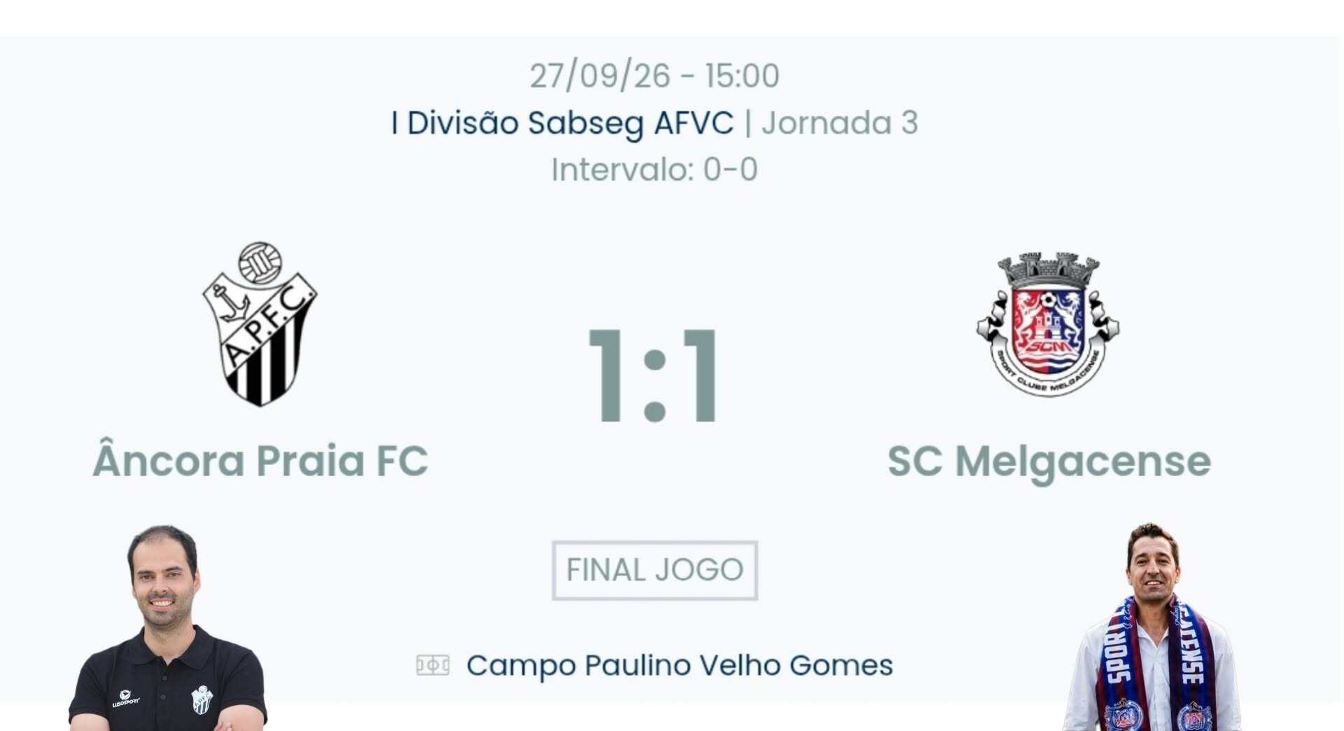 Futebol AF Viana do Castelo / Declarações Âncora Praia 1-1 Melgacense