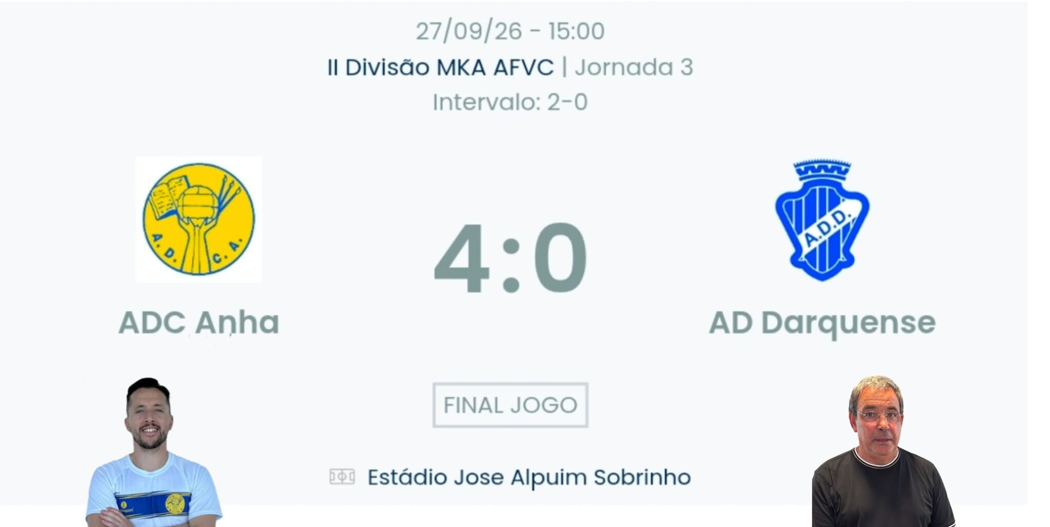 Futebol AF Viana do Castelo / Declarações  Anha 4-0 Darquense