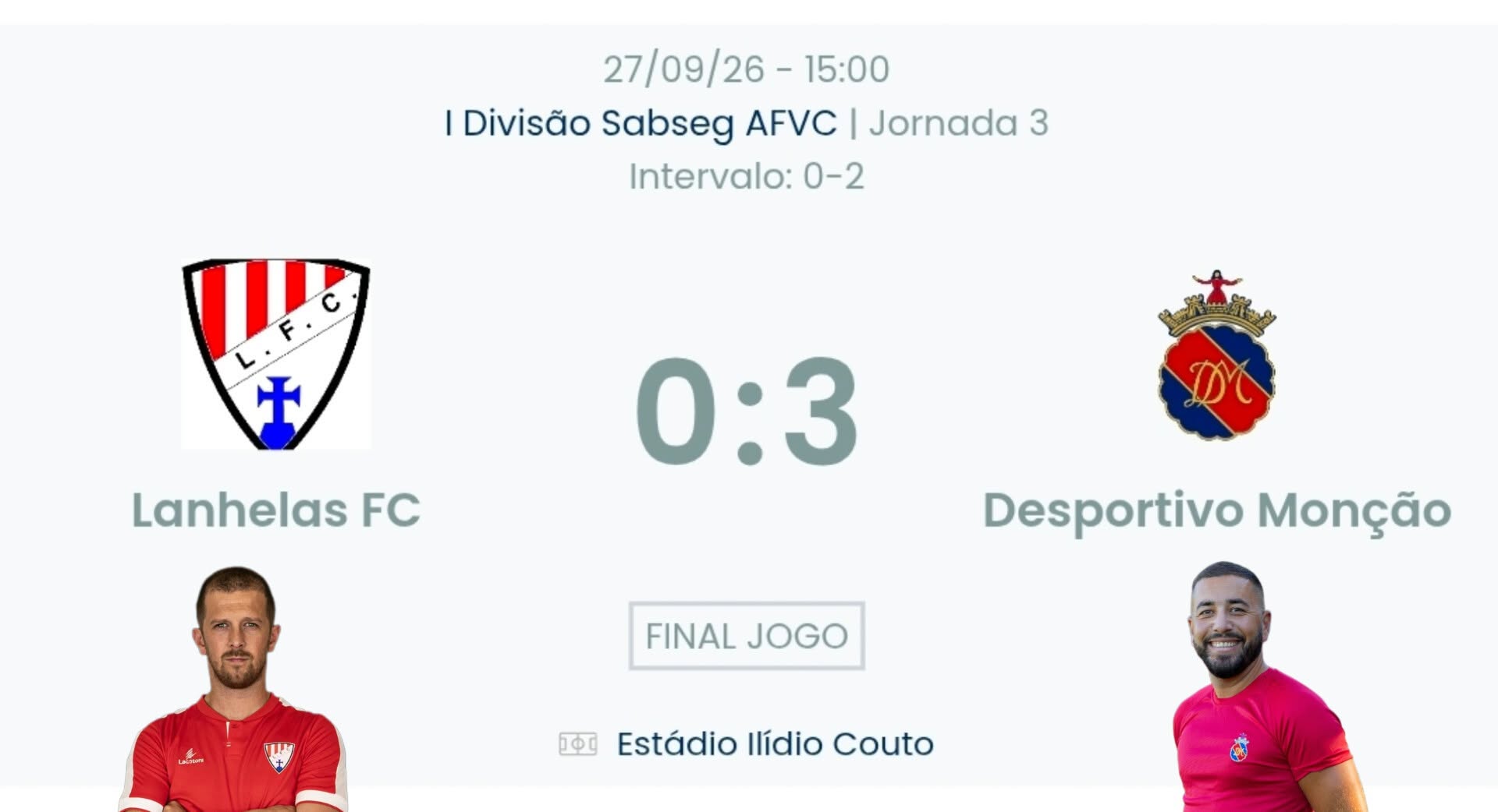 Futebol AF Viana do Castelo / Declarações   Lanhelas 0-3 Monção