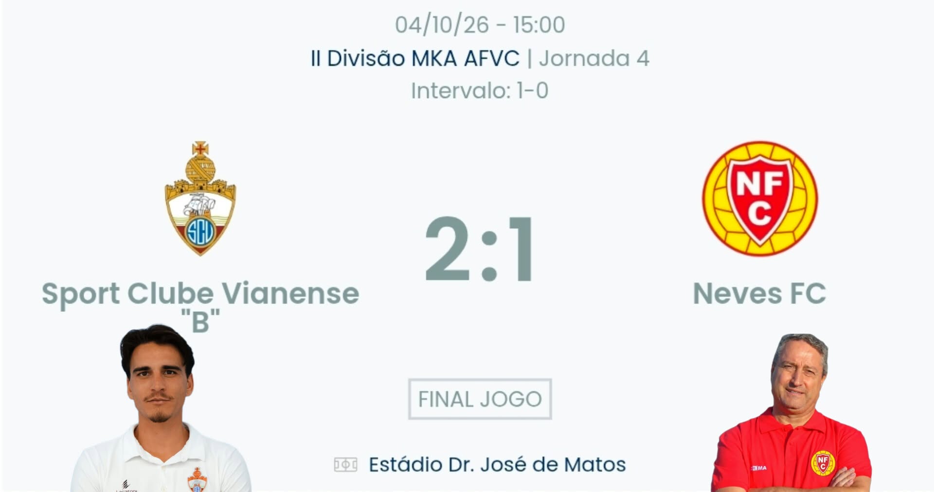 Futebol AF Viana do Castelo / Declarações  Vianense b 2-1 Neves