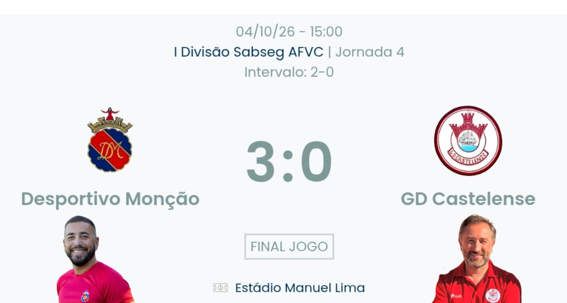 Futebol AF Viana do Castelo / Declarações  Monção 3-0 Castelense