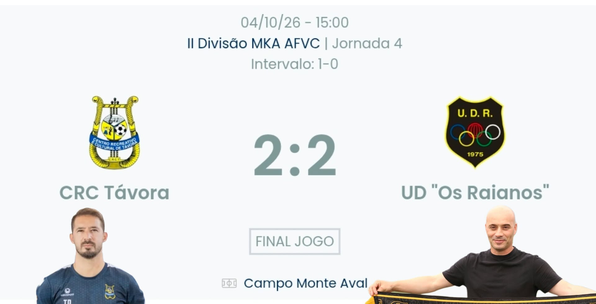 Futebol AF Viana do Castelo / Declarações  Távora 2-2 Raianos