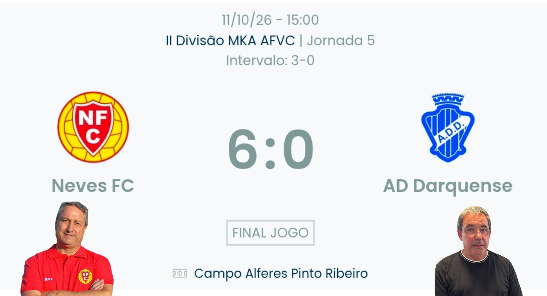 Futebol AF Viana do Castelo / Declarações  Neves 6-0 Darquense