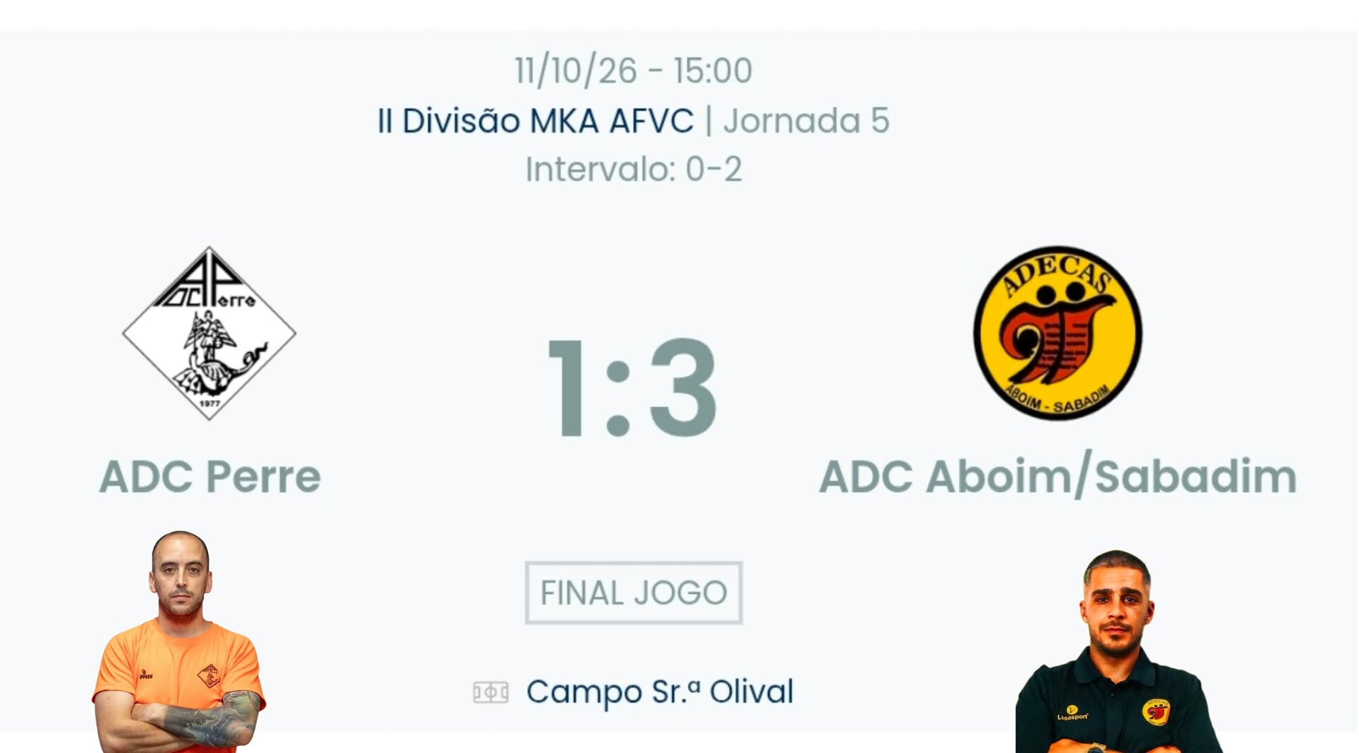 Futebol AF Viana do Castelo / Declarações  Perre 1-3 ADECAS
