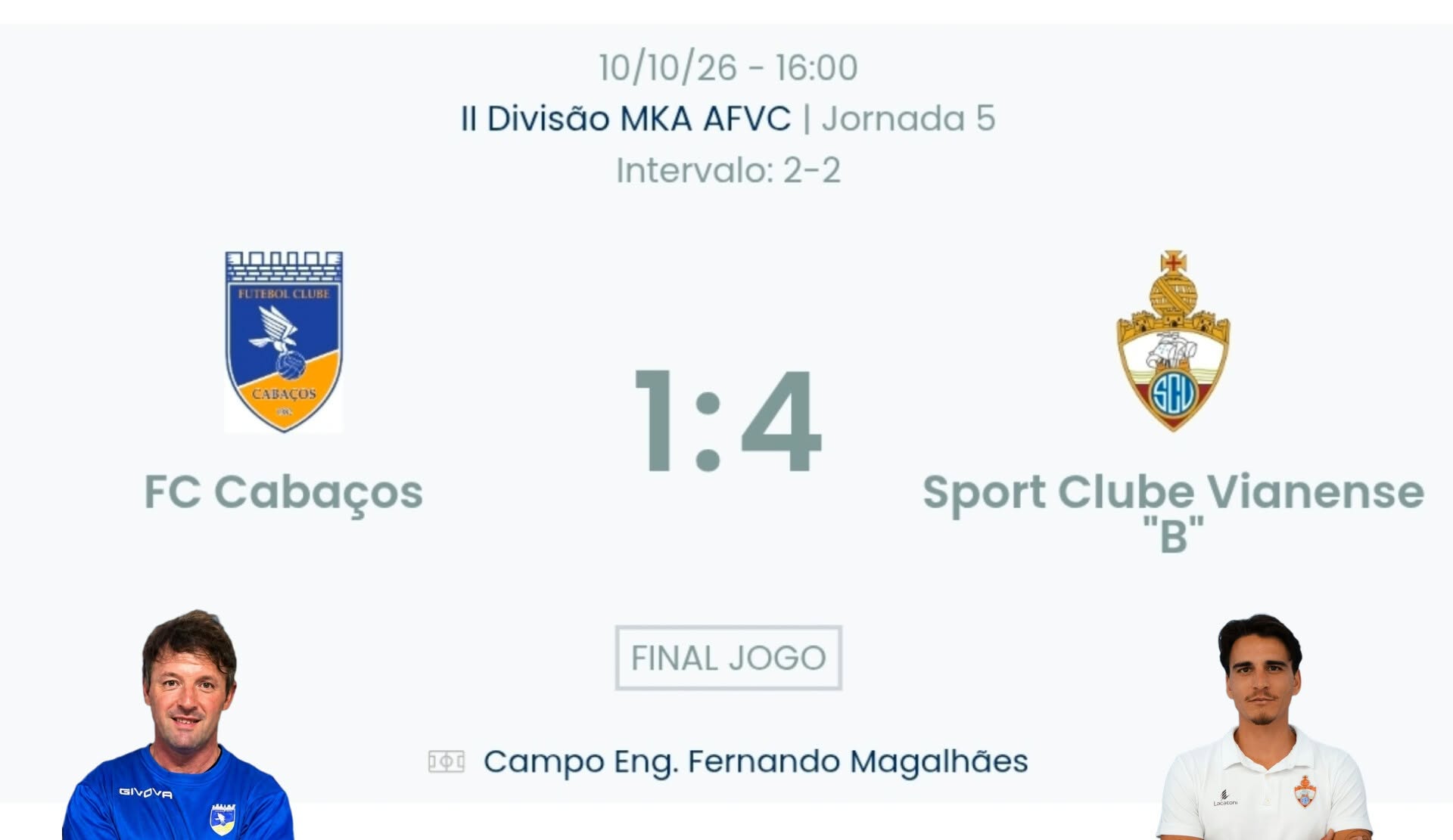 Futebol AF Viana do Castelo / Declarações  Cabaços 1-4 Vianense b