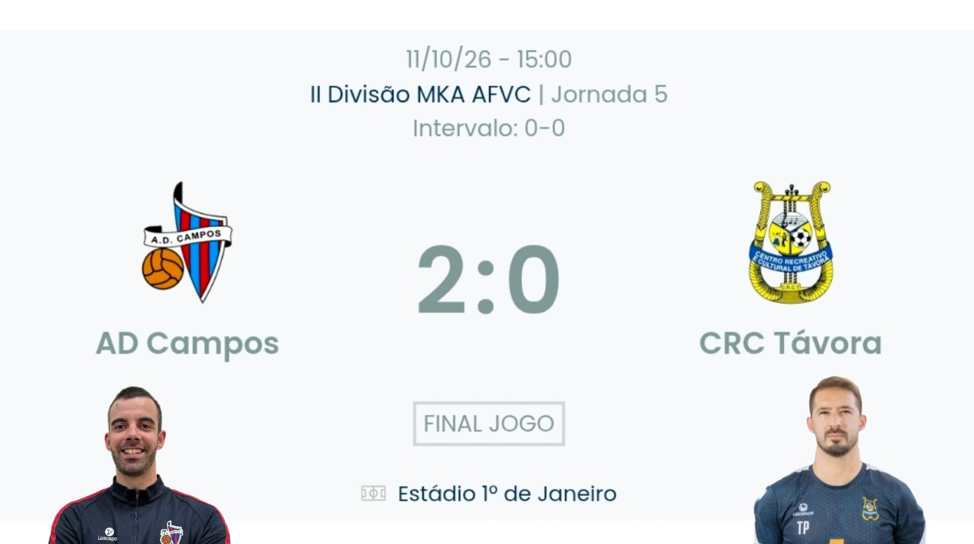 Futebol AF Viana do Castelo / Declarações  Campos 2-0 Távora