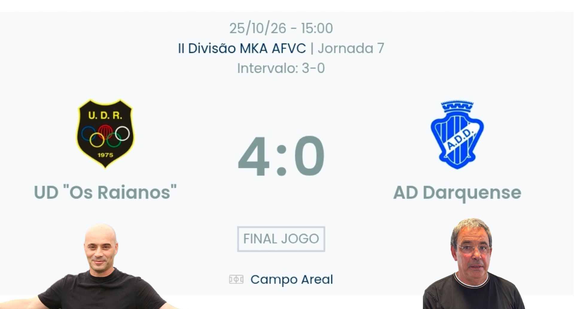 Futebol AF Viana do Castelo / Declarações  Raianos 4-0 Darquense