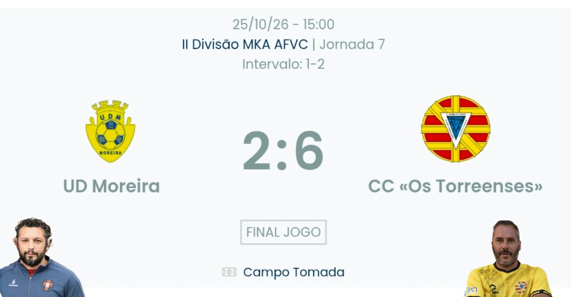Futebol AF Viana do Castelo / Declarações Moreira 2-6 Torreenses
