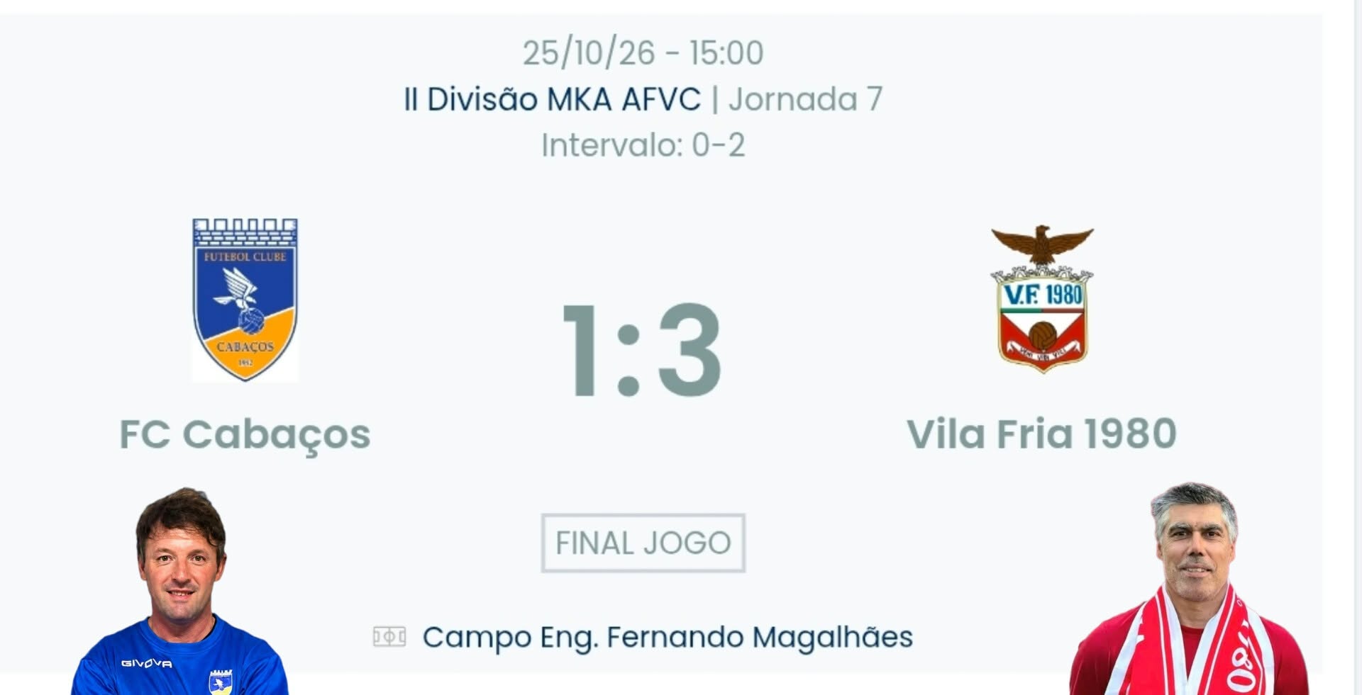 Futebol AF Viana do Castelo / Declarações  Cabaços 1-3 Vila Fria